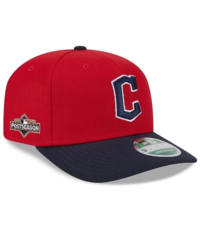 New Era Men's Red Cleveland Guardians 2025 Mlb Postseason Side Patch 9SEVENTY Adjustable Hat