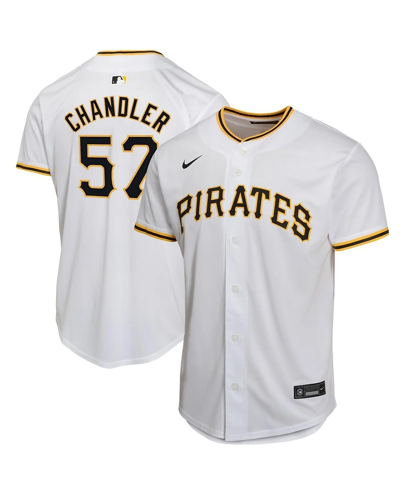Nike Big Boys and Girls Bubba Chandler White Pittsburgh Pirates Home Player Game Jersey