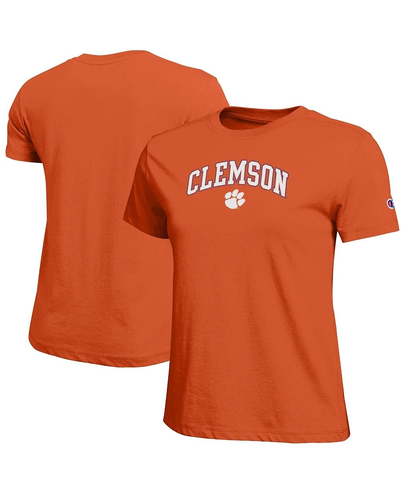 Champion Women's Orange Clemson Tigers Arched Over Logo T-Shirt