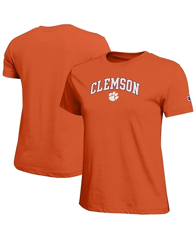 Champion Women's Orange Clemson Tigers Arched Over Logo T-Shirt