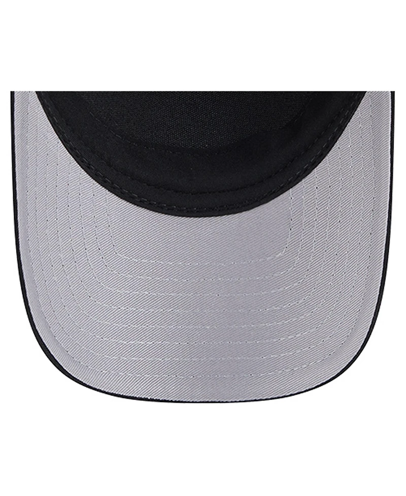 New Era Men's Black Jacksonville Jaguars Gas Station 9FORTY A-Frame M-Crown Adjustable Trucker Hat