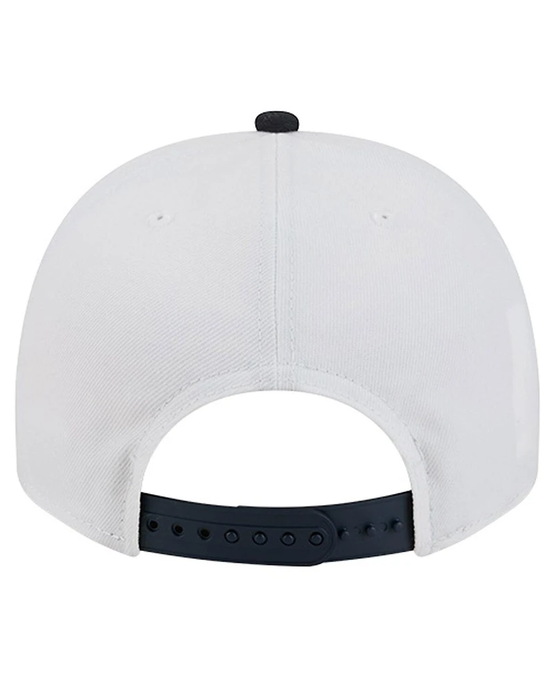 New Era Men's White/Navy Michigan Wolverines Retro 2024 Rose Bowl Champions 9FIFTY A-Frame Snapback Hat