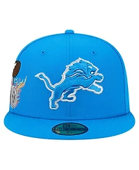 New Era Men's Blue Detroit Lions Group Chat 59FIFTY Fitted Hat