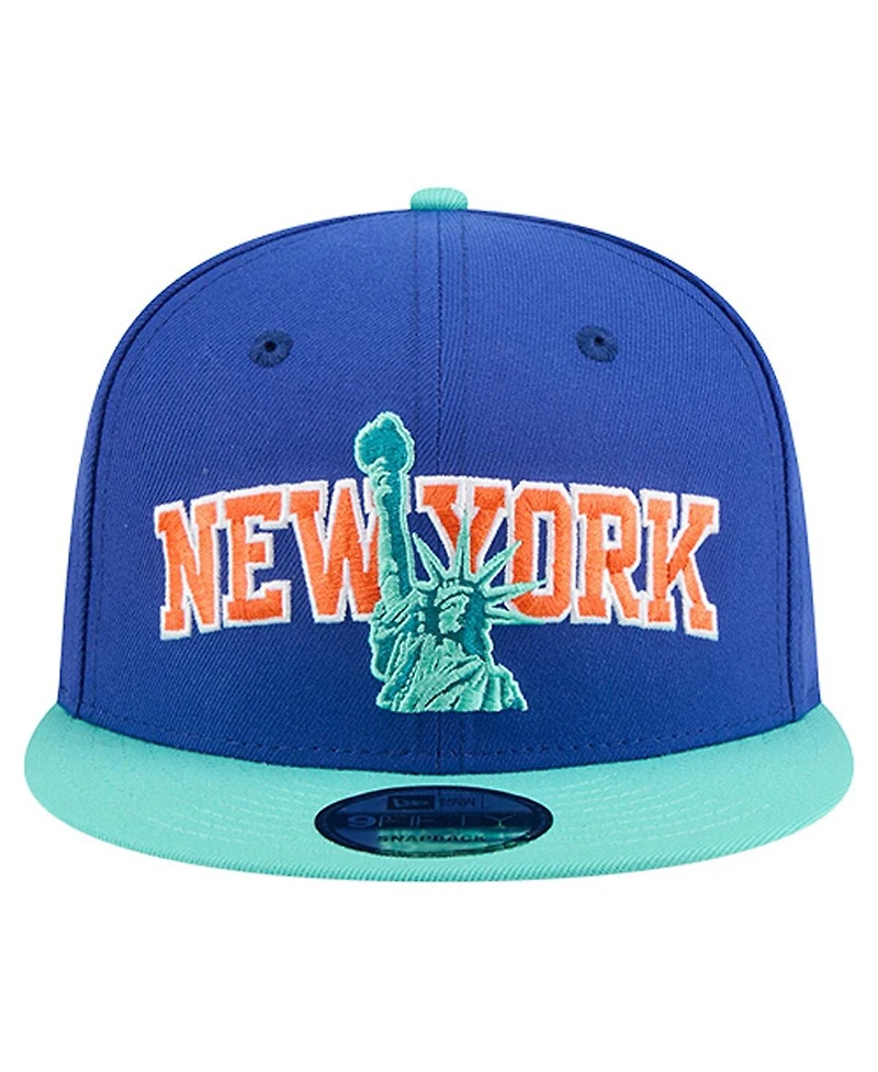 New Era Men's Blue/Turquoise New York Knicks 9FIFTY Snapback Hat