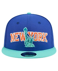 New Era Men's Blue/Turquoise New York Knicks 9FIFTY Snapback Hat