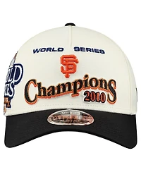 New Era Men's Cream/Black San Francisco Giants World Series 9FORTY M-Crown A-Frame Adjustable Hat