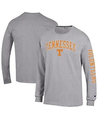 Champion Men's Heather Gray Tennessee Volunteers Arch Over Logo 2-Hit Long Sleeve T-Shirt