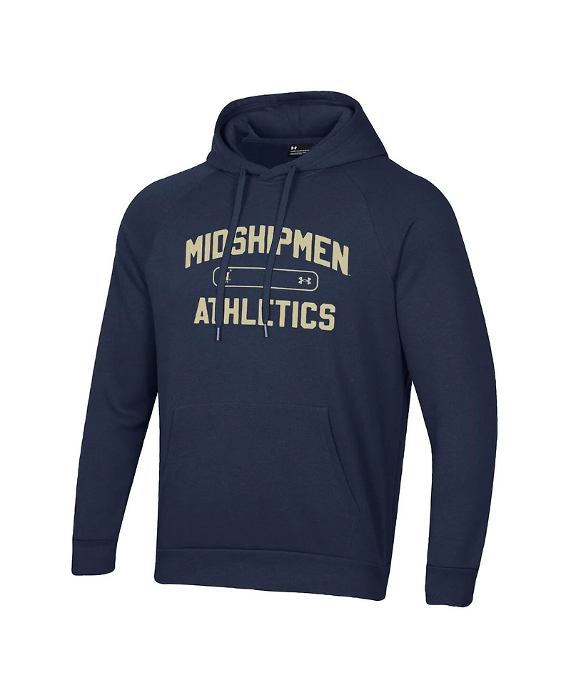 Under Armour Men's Navy Midshipmen 2025 Sideline Rival Fleece Hoodie