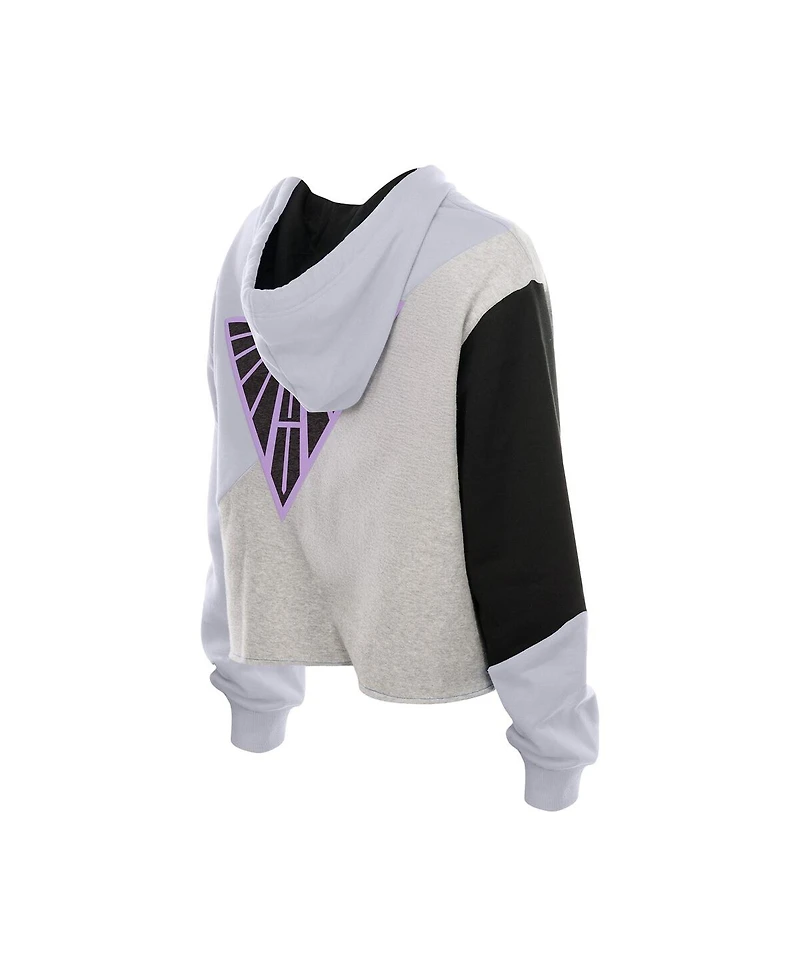 New Era Women's Golden State Valkyries Color Block Cropped Boxy Hoodie