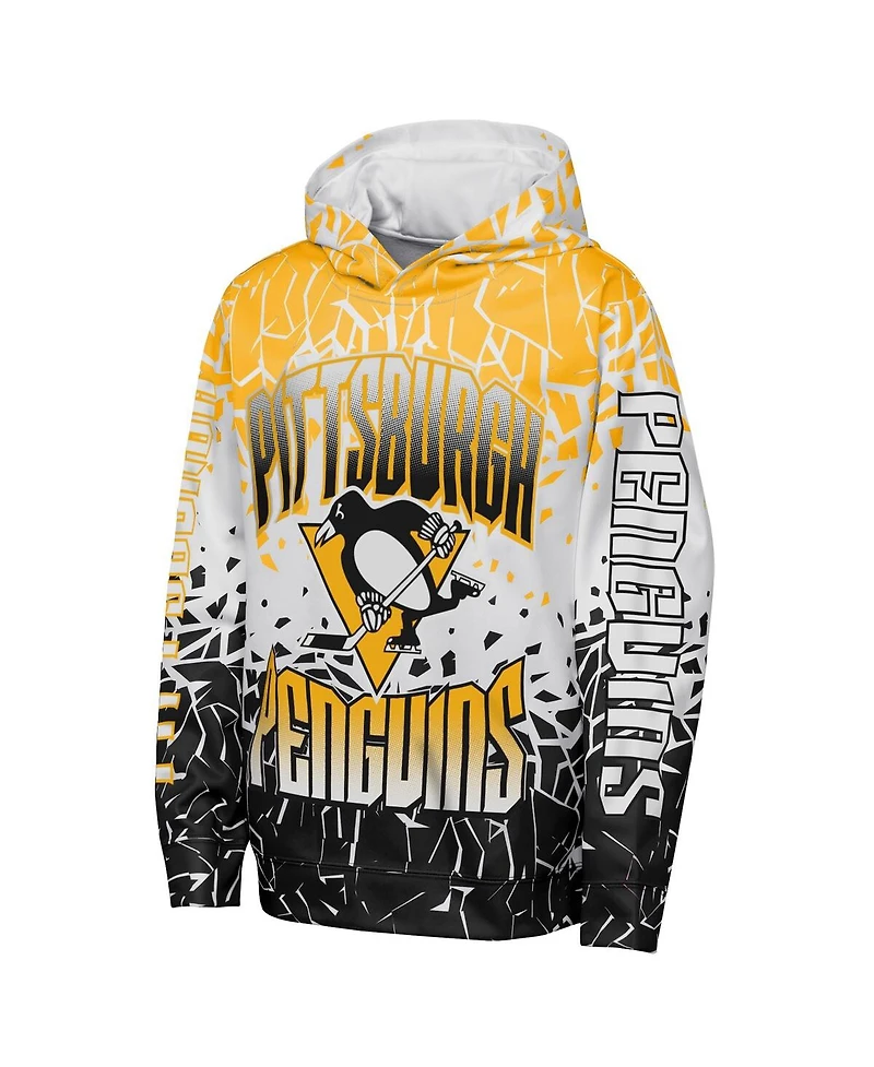 Outerstuff Big Boys and Girls Gold Pittsburgh Penguins Frozen Frenzy Hoodie