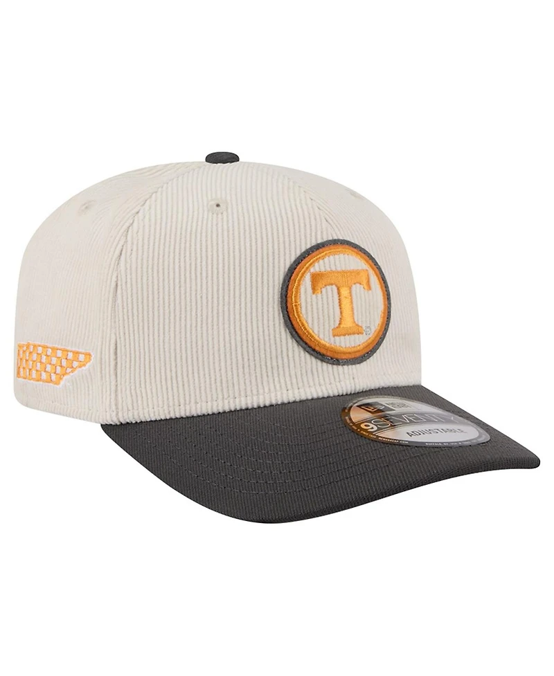 New Era Men's Cream/Charcoal Tennessee Volunteers Loyal Corduroy 9SEVENTY Adjustable Hat