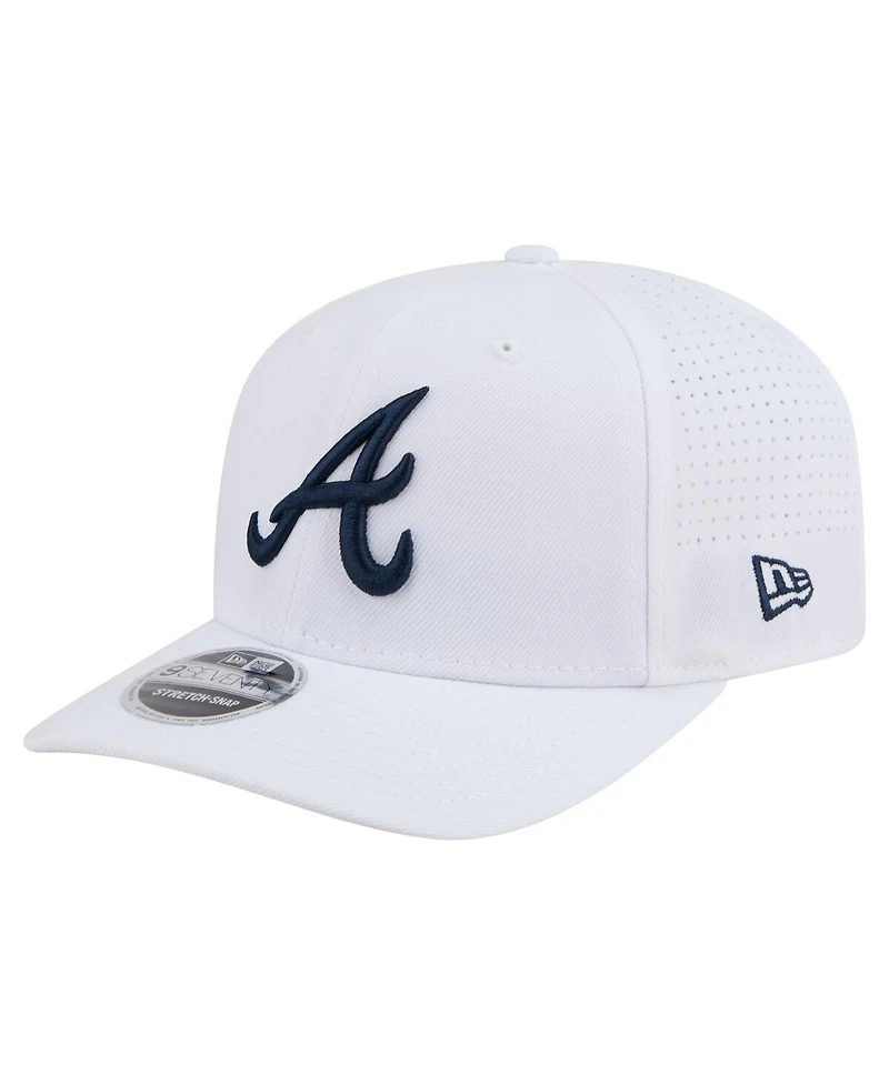 New Era Men's White Atlanta Braves Coolera 9SEVENTY Adjustable Hat