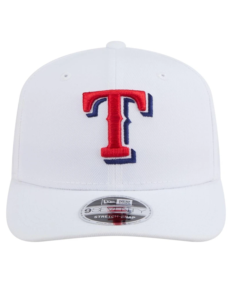 New Era Men's White Texas Rangers Coolera 9SEVENTY Adjustable Hat