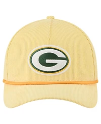New Era Men's Gold Green Bay Packers Cord Corduroy 9FORTY A-Frame Adjustable Hat