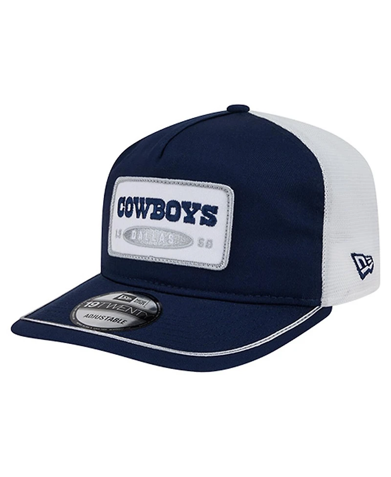 New Era Men's Navy/White Dallas Cowboys Patch 19TWENTY Adjustable Hat