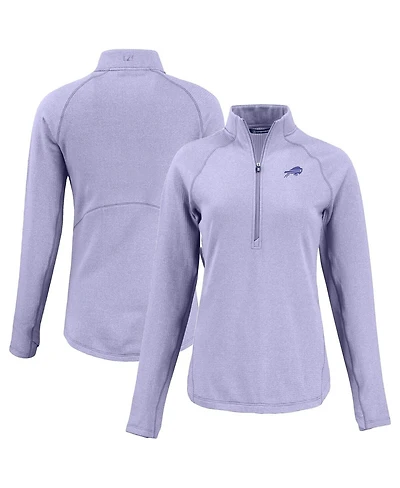 Cutter & Buck Women's Purple Buffalo Bills Peshastin Eco Fleece Half-Zip Sweatshirt