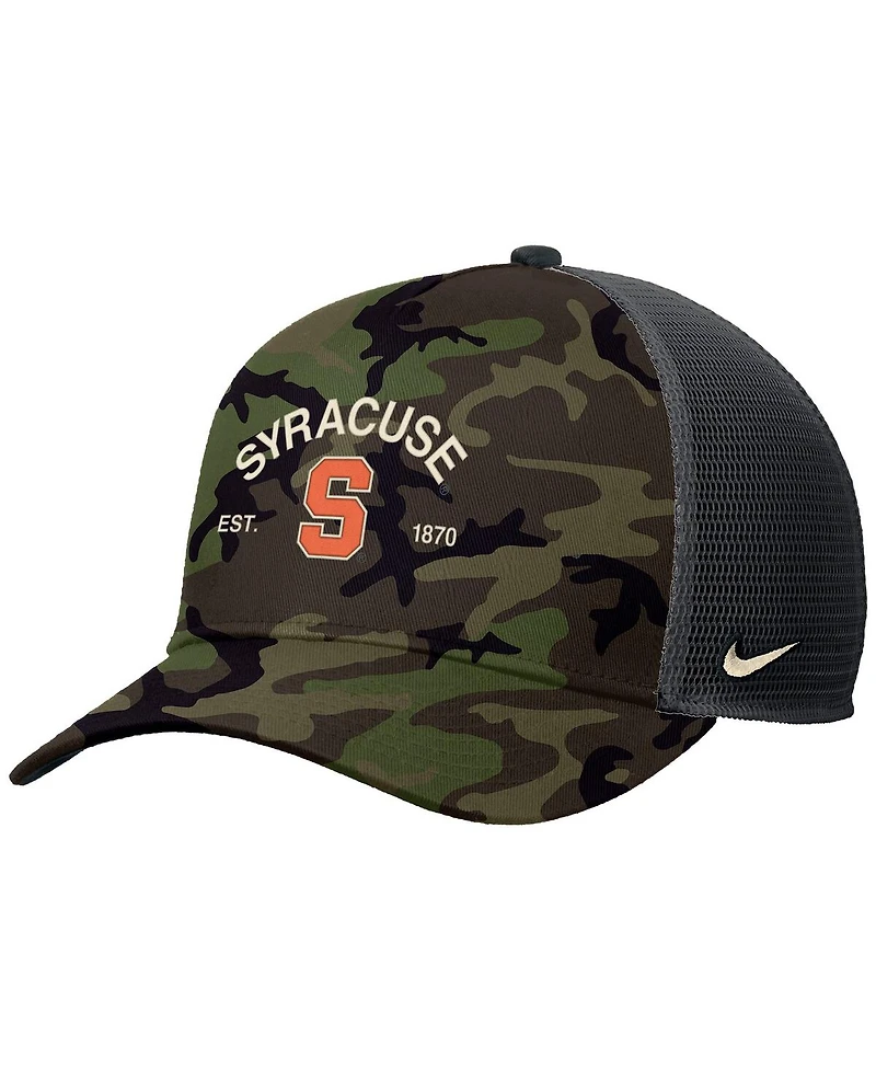 Nike Men's Camo Syracuse Orange 2025 Military Appreciation Rise Adjustable Trucker Hat