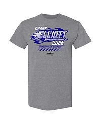 Hendrick Motorsports Team Collection Men's Heather Charcoal Chase Elliott 2026 Nascar Schedule T-Shirt