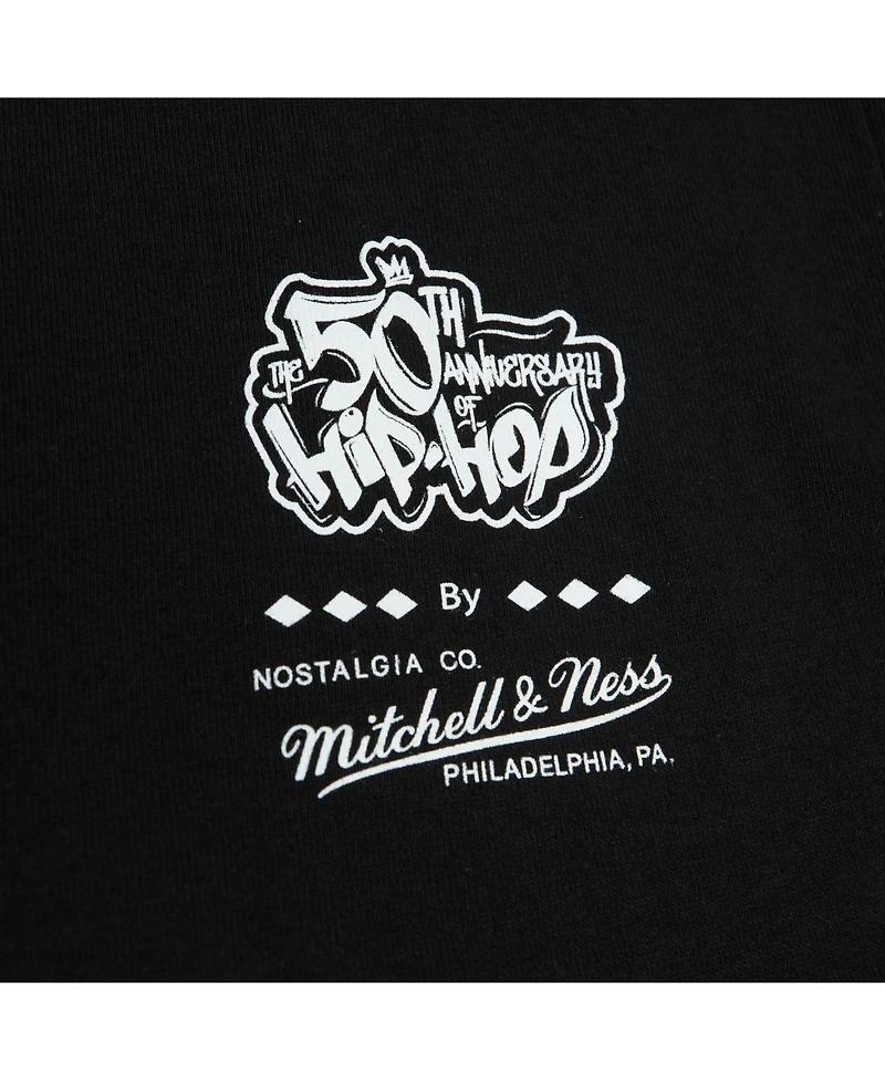 Mitchell & Ness Men's and Women's Black 50th Anniversary of Hip-Hop Graffiti Long Sleeve T-Shirt