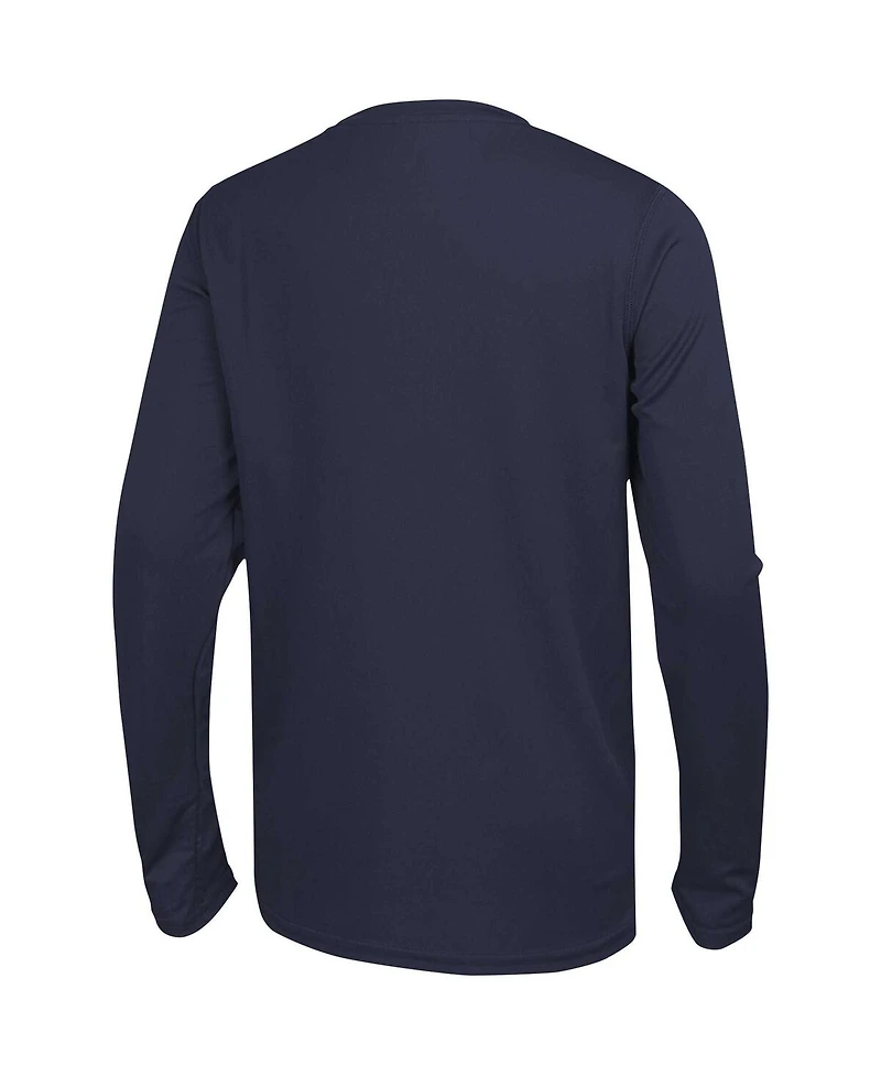 Outerstuff Men's Navy New England Patriots Side Drill Long Sleeve T-Shirt