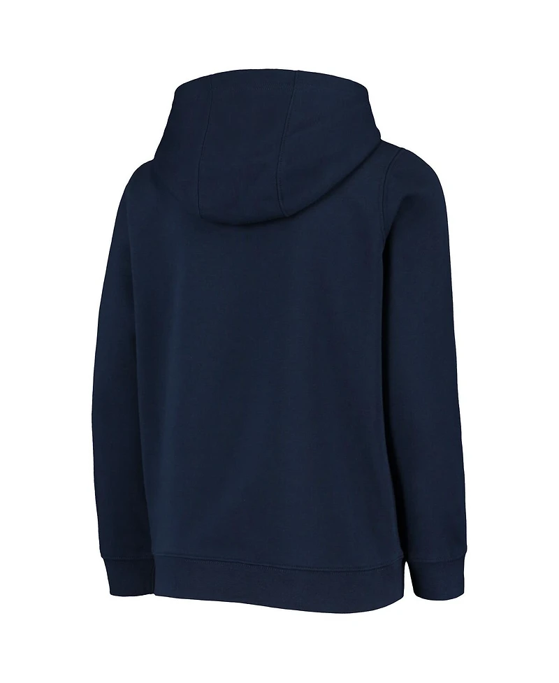 Nike Big Boys and Girls Navy West Virginia Mountaineers Stadium Club Fleece Pullover Hoodie