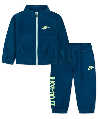 Nike Baby Boys Front Zipper Top and Pant, 2-Piece Set