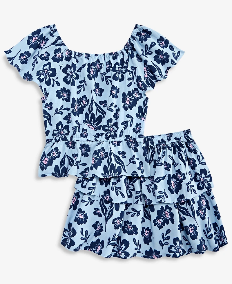 Epic Threads Toddler Girls' 2T-4T Floral-Print Top & Skirt, 2-Piece Set, Macy's Exclusive