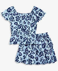 Epic Threads Toddler Girls' 2T-4T Floral-Print Top & Skirt, 2-Piece Set, Macy's Exclusive