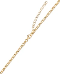 Macy's Extender Puff Heart Necklace in 18K Yellow Gold Over Sterling Silver