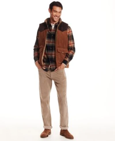 Weatherproof Vintage Mens Western Cord Suede Vest Flannel Shirt Superfine Corduroy Pants