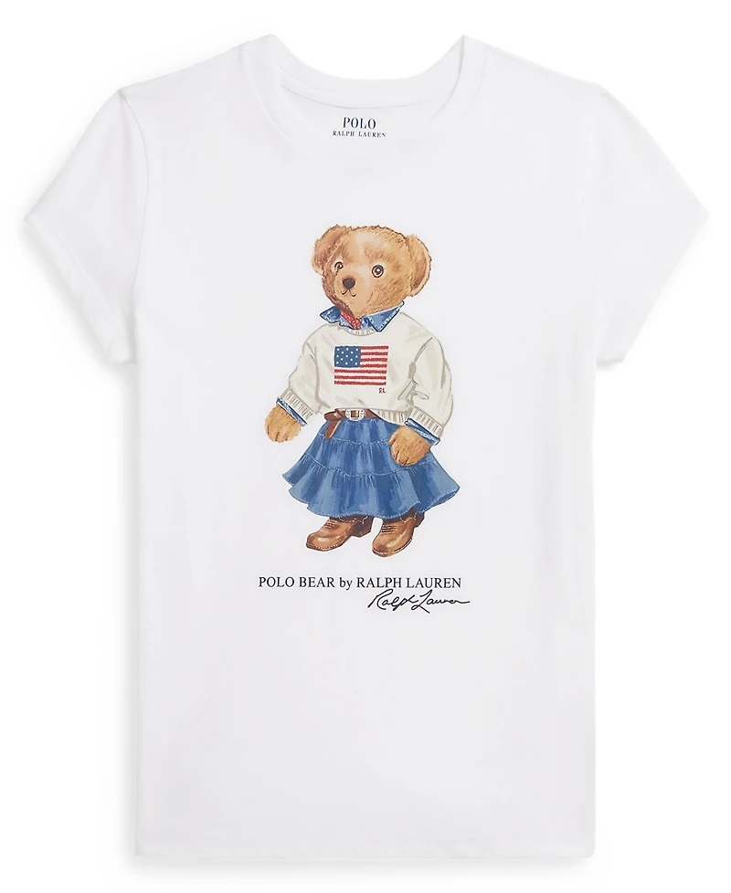 Polo Ralph Lauren Girls 7-16 Bear Printed Short-Sleeve T-Shirt