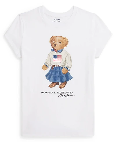 Polo Ralph Lauren Girls 7-16 Bear Printed Short-Sleeve T-Shirt