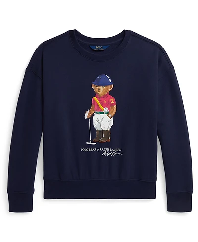 Polo Ralph Lauren Girls 7-16 Graphic Printed Boxy Long-Sleeve Sweatshirt