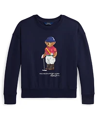 Polo Ralph Lauren Girls 7-16 Graphic Printed Boxy Long-Sleeve Sweatshirt