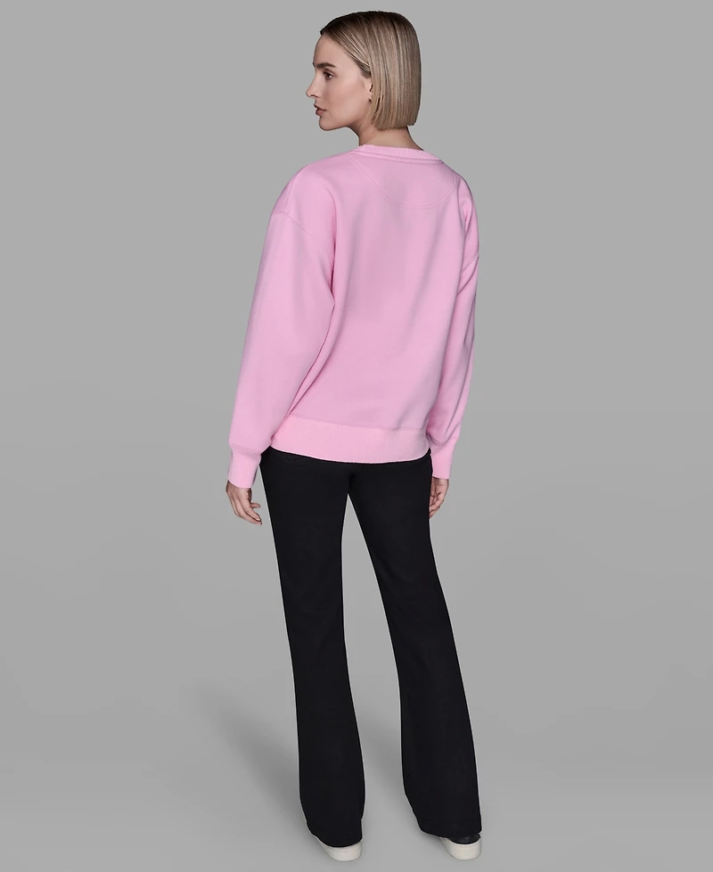 Karl Lagerfeld Paris Petite Crewneck Pull-on Sweater