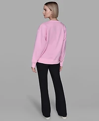 Karl Lagerfeld Paris Petite Crewneck Pull-on Sweater