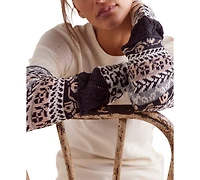 Free People Women's All In Cuff Long-Sleeve Cotton Top