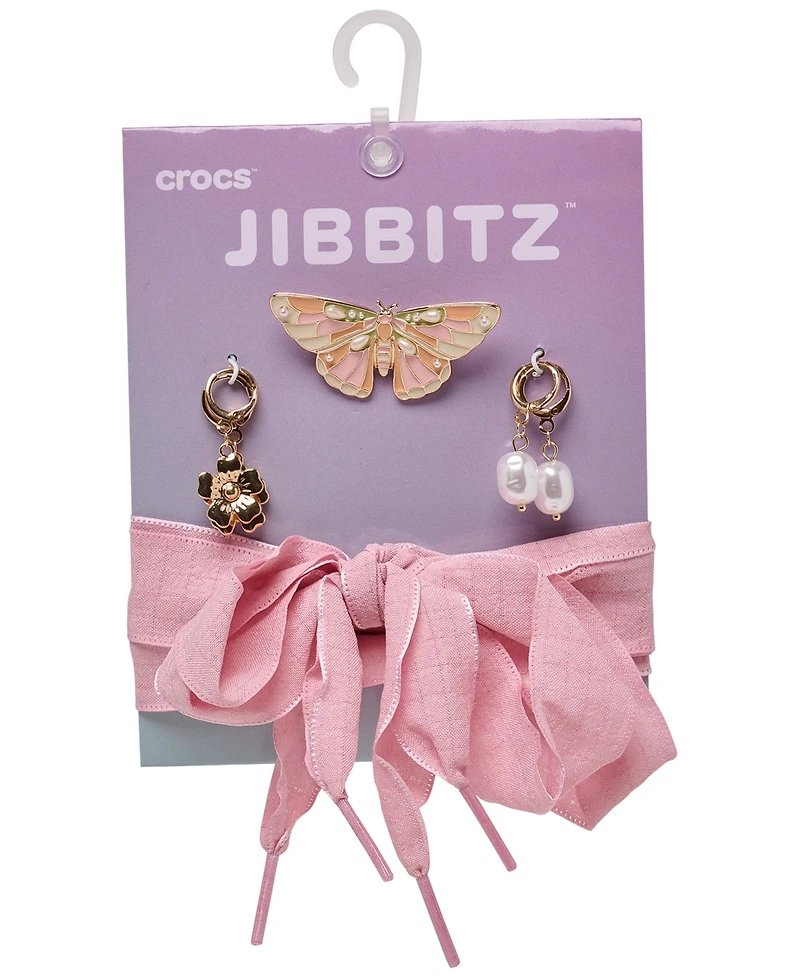 Crocs Jibbitz Laces and Butterfly Charms Kit from Finish Line