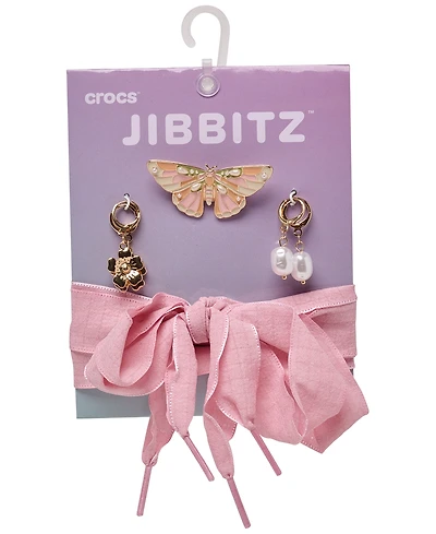 Crocs Jibbitz Laces and Butterfly Charms Kit from Finish Line