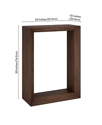 Hudson & Canal Osmond 22" Wood Wide Rectangular Console Table