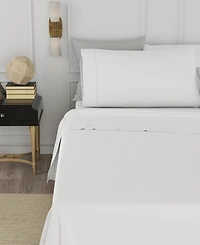 Color Sense Brushed Cool Crisp Solid Cotton 3-Pc. Sheet Set, Twin Xl