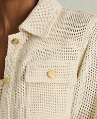 Reiss Women's Renzo Textured Trucker Jacket