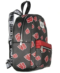 Naruto Akatsuki Sasuke Faux Saffiano Mini Backpack Bag 11"