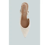Danvers Kitten Heel Pointy Slingbacks