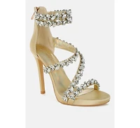 Korna Diamante Embellished Stiletto Heel Sandals