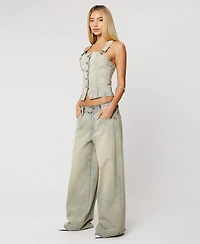 Abrand Women's Sleeveless Square Neck Top