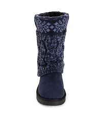 Muk Luks Men's Mark Bootie Slippers, Grey Marl, M (10-11)