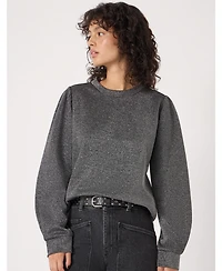 Hush Women's Emily Sparkle Puff Sleeve Jersey Top