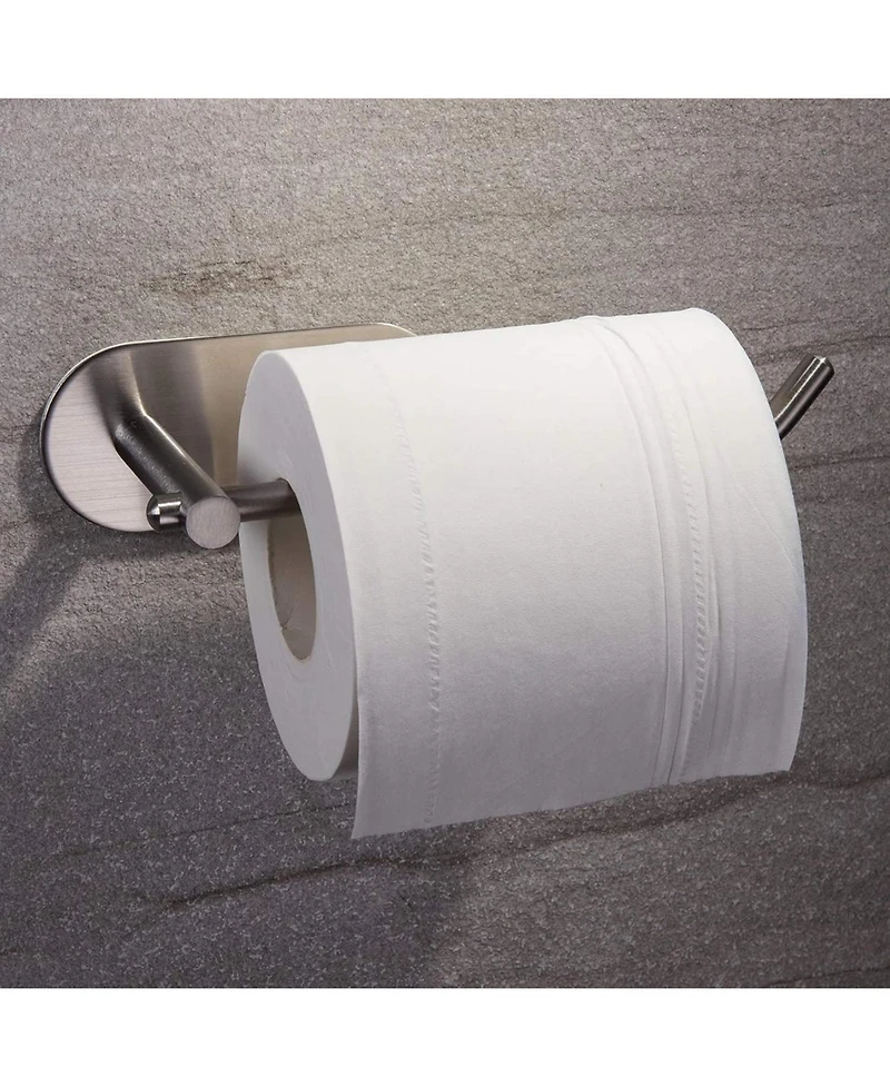 Adhesive Toilet Paper Holder - MST001 Self Adhesive Toilet Roll Holder for Bathroom Kitchen Stick on Wall Stainless Steel Brushed