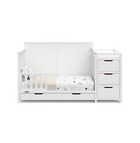 Graco Hadley 5-in-1 Convertible Crib and Changer with Drawer (White)